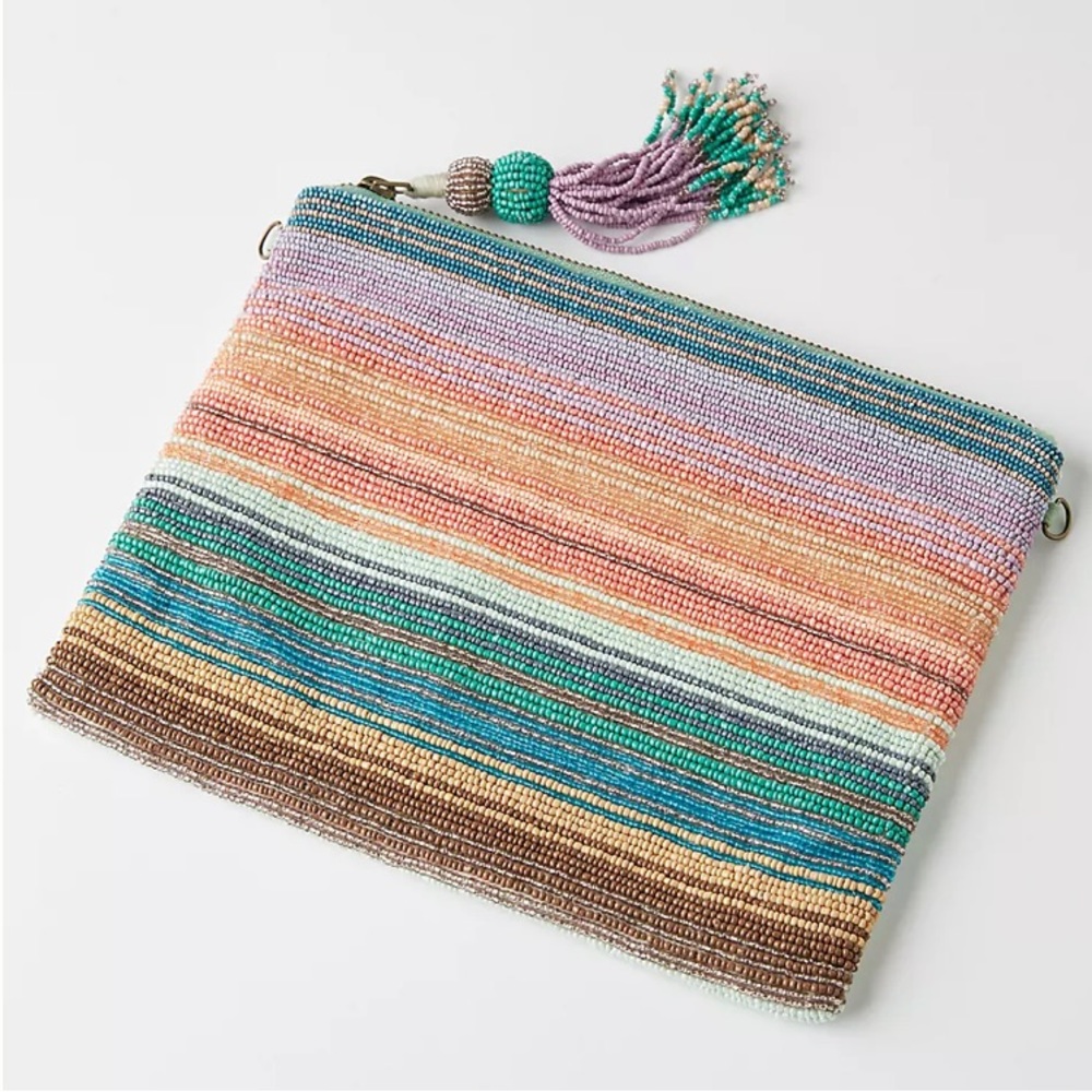 NWT Anthropologie Aurore Beaded Clutch